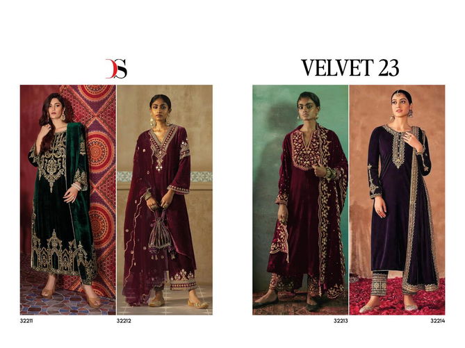 Deepsy Velvet 23 Velvet Embroidery Wedding Salwar Suits
